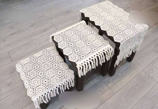 مفرش مكرمية كامل