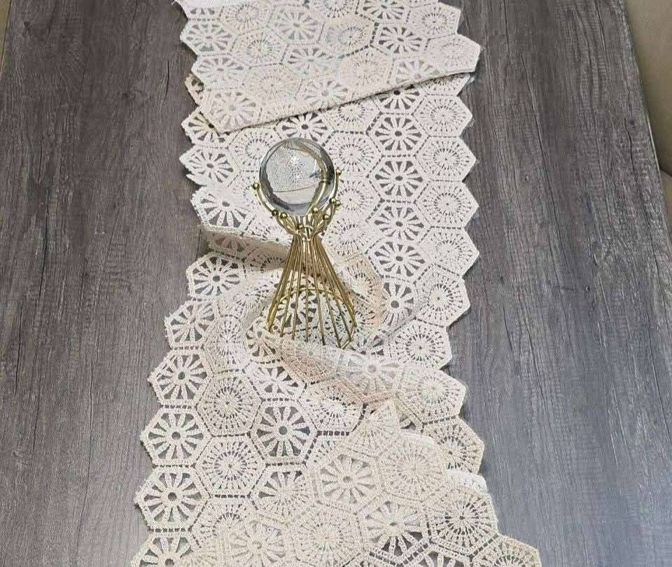 مفرش مكرمية كامل