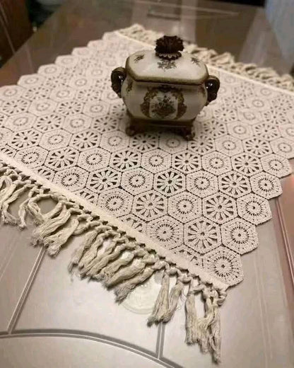 مفرش مكرمية كامل