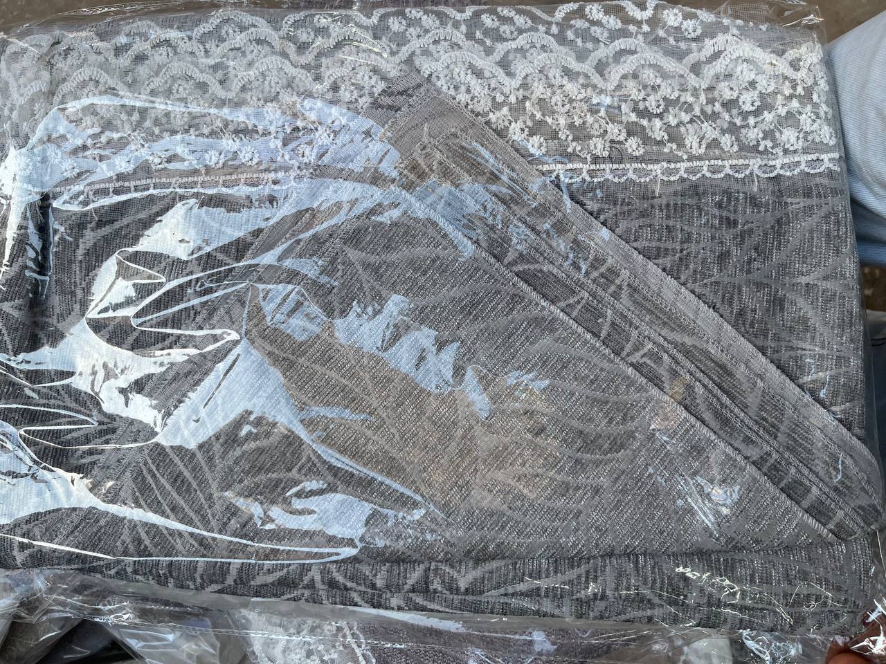 طقم كنب مشرط وسادة (3 كنبات + 6 مناديل)