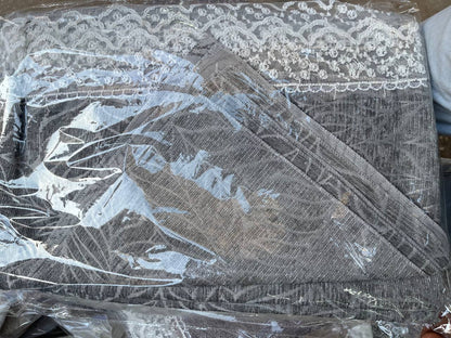 طقم كنب مشرط وسادة (3 كنبات + 6 مناديل)