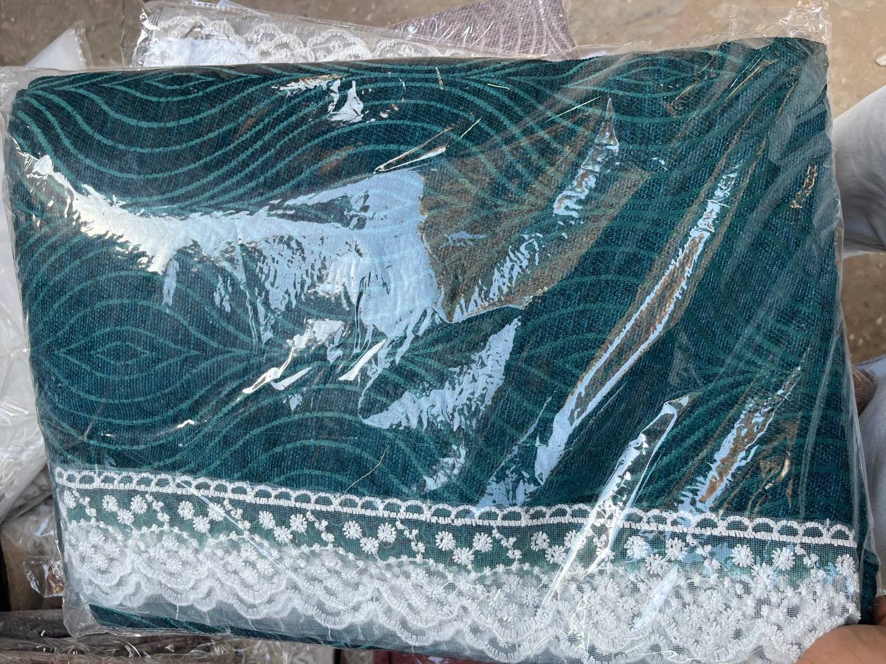 طقم كنب مشرط وسادة (3 كنبات + 6 مناديل)