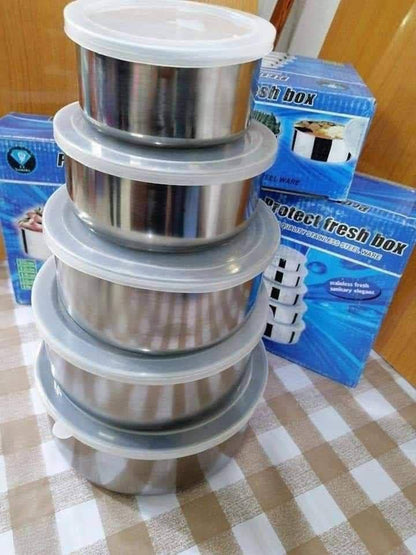 طقم تلاجة إستيل 5*1 غطا شفاف