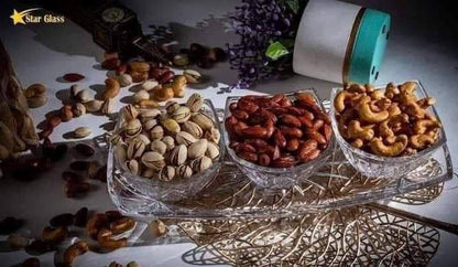 ( طقم تسالي برلين الطقم  4 قطع ( صنية تقديم + 3 بولة